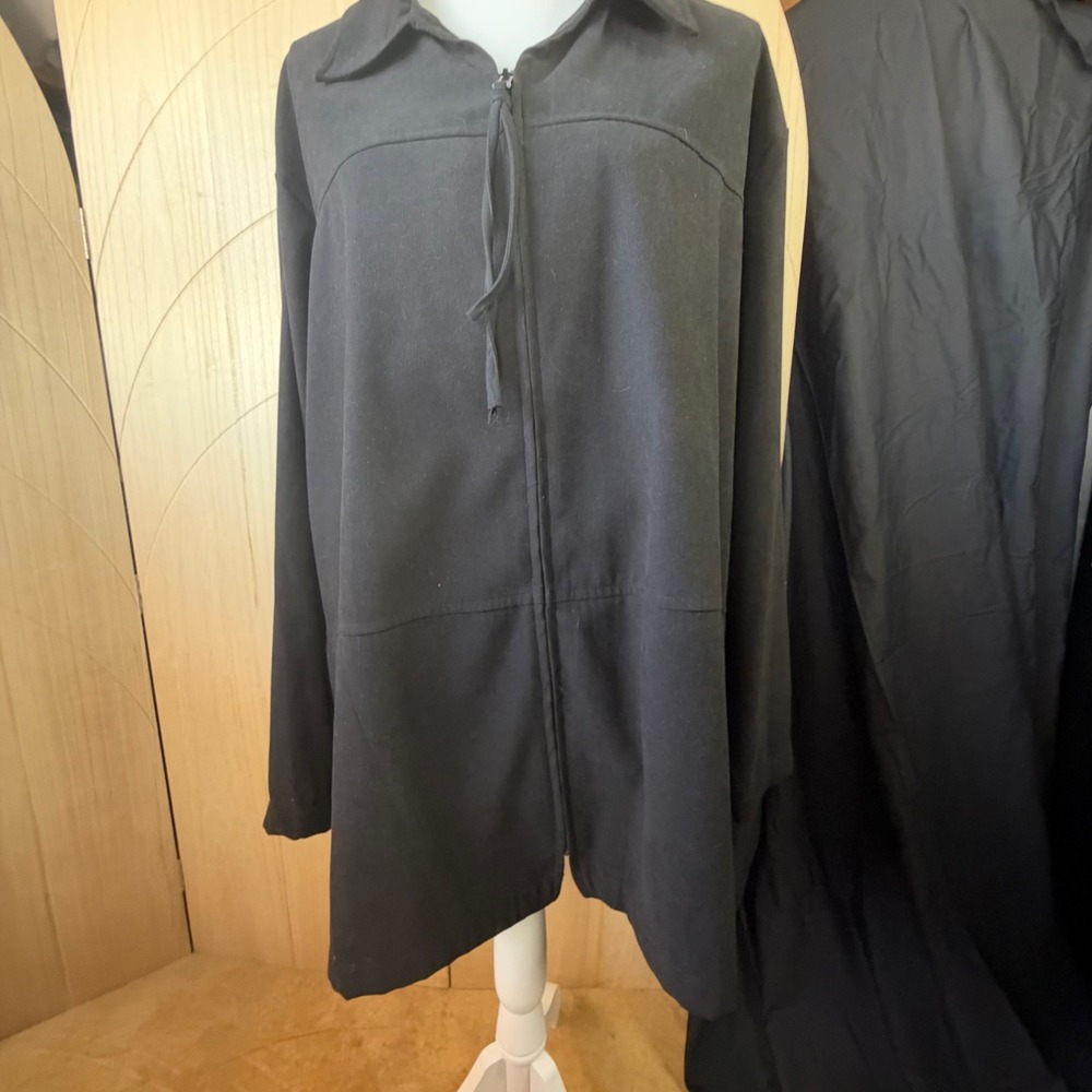 Joanna Plus Jacket Women 2X Black Excellent Stretch Zip Up Collared 070169X-7